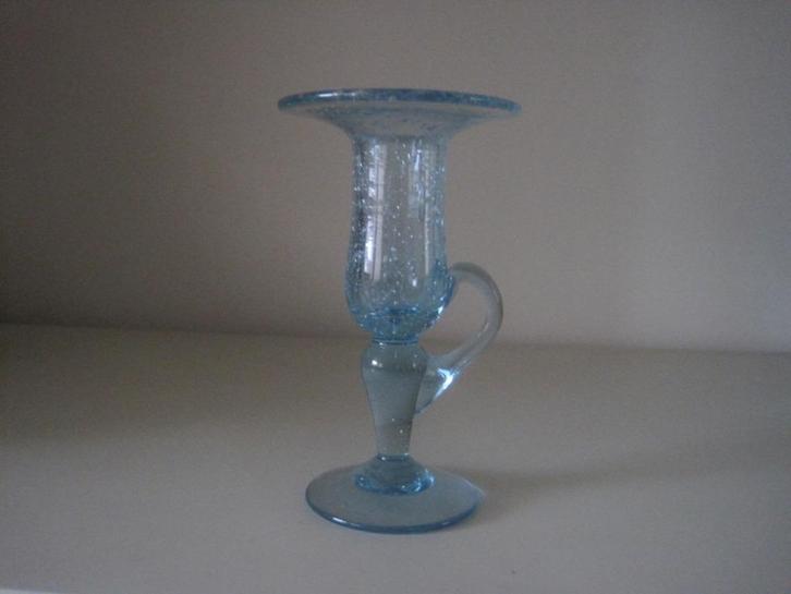 kaarsenhouder BIOT France kristal bubbelglas, Antiek en Kunst, Antiek | Glaswerk en Kristal, Ophalen of Verzenden