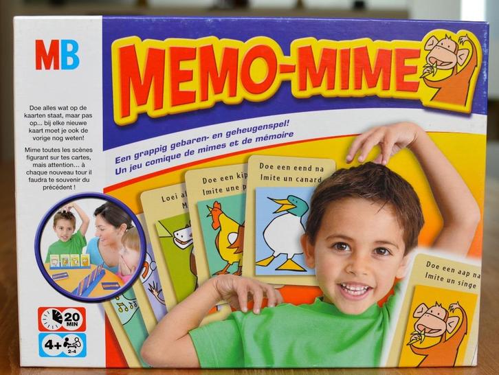 MB MEMO-MIME / LACHEN GEBLAZEN !, Kinderen en Baby's, Speelgoed | Educatief en Creatief, Taal en Lezen, Ophalen