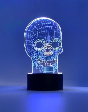 Lampe LED 3D illusion crâne - Nouveau - livraison gratuite