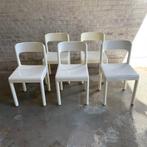 5 vintage stoelen seventies, Ophalen, Kunststof, Gebruikt, Wit