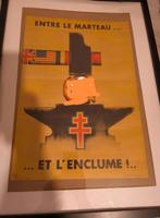 Affiche entre le marteau et L'enclume Ww2 rare., Verzamelen, Militaria | Tweede Wereldoorlog, Ophalen of Verzenden