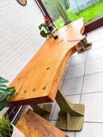 Massief eiken salontafel, Huis en Inrichting, Tafels | Salontafels, Ophalen, 50 tot 75 cm, Eikenhout, 50 tot 100 cm