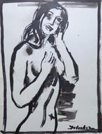 PAUL DE COCKER / NAAKTE VROUW / ORIGINEEL WERK / 40x30cm SIG, Enlèvement ou Envoi