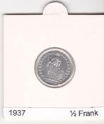 Zwitserland halve frank 1937, Zilver, Losse munt, Verzenden