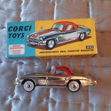 CORGI nr 304S : MERCEDES BENZ 300SL*SILVER*VINTAGE* beschikbaar voor biedingen