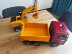 BRUDER 2751 - MAN vrachtwagen met Liebherr graafmachine, Ophalen