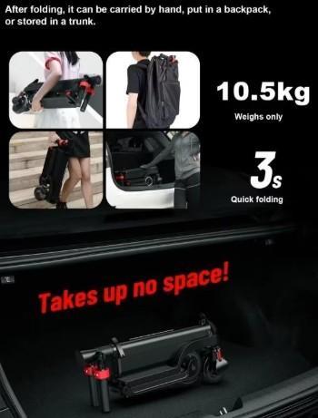 trotinette pliable HX X6 comme neuve, Vélos & Vélomoteurs, Trottinettes, Comme neuf, Enlèvement ou Envoi