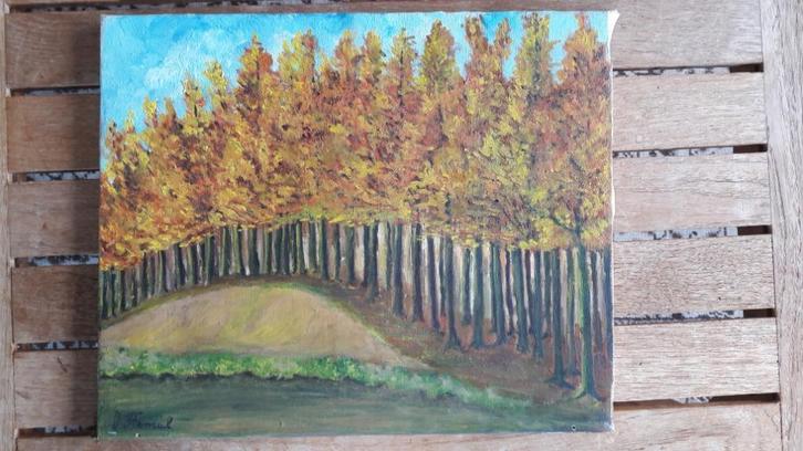 Antiek origineel schilderij op doek van Flémal J., Antiek en Kunst, Kunst | Schilderijen | Klassiek, Ophalen of Verzenden