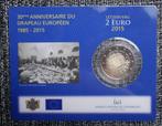 2 euro coincard Luxemburg 2015 30 jaar EU-vlag, 2 euro, Setje, Luxemburg, Ophalen of Verzenden