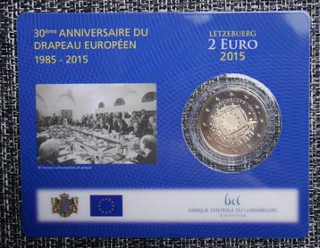 2 euros coincard Luxembourg 2015 30 ans du drapeau de l'UE