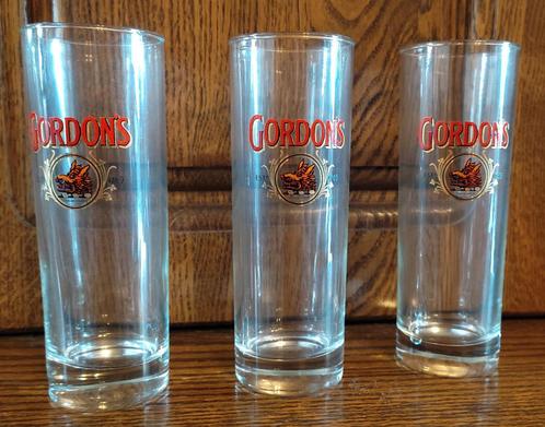 3 Gordon's gin-glazen, Verzamelen, Glas en Drinkglazen, Zo goed als nieuw, Overige typen, Ophalen of Verzenden