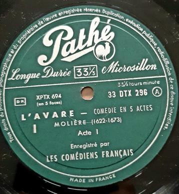 Coffret collector 3 LP  "L'avare" Comédie Française 1959