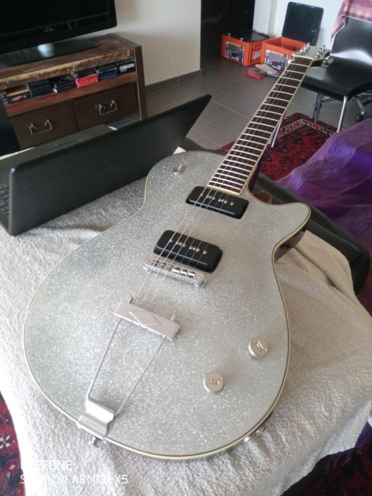 Gretsch G5230T 2010 Silver Sparkle, Muziek en Instrumenten, Snaarinstrumenten | Gitaren | Elektrisch, Gebruikt, Solid body, Overige merken