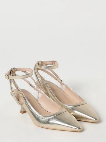 40 Slingback Liu Jo hakjes echte goudkleurige leder sandalen beschikbaar voor biedingen