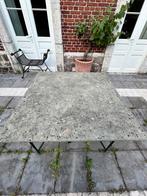 Graniet tafel gelakt smeedijzer onderstel, Huis en Inrichting, Tafels | Eettafels, Ophalen, Gebruikt