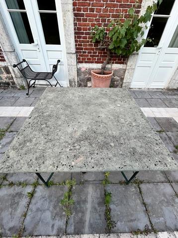 Table en granit, structure en fer forgé laqué, Maison & Meubles, Tables | Tables à manger, Enlèvement, Utilisé