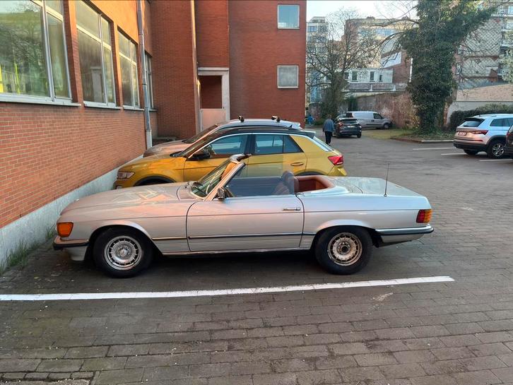 Mercedes sl 500 1980, Auto's, Mercedes-Benz, Particulier, SL, Benzine, Cabriolet, Automaat, Bruin, Leder, Achterwielaandrijving