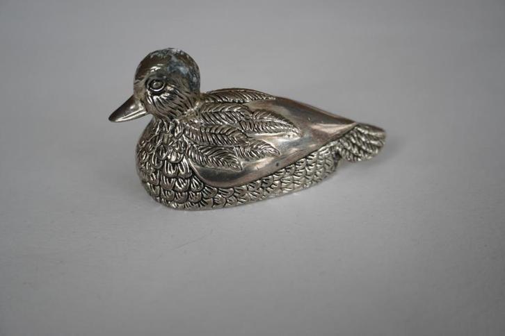 canard ancien en métal argenté salière, Antiquités & Art, Antiquités | Ustensiles de cuisine, Enlèvement ou Envoi