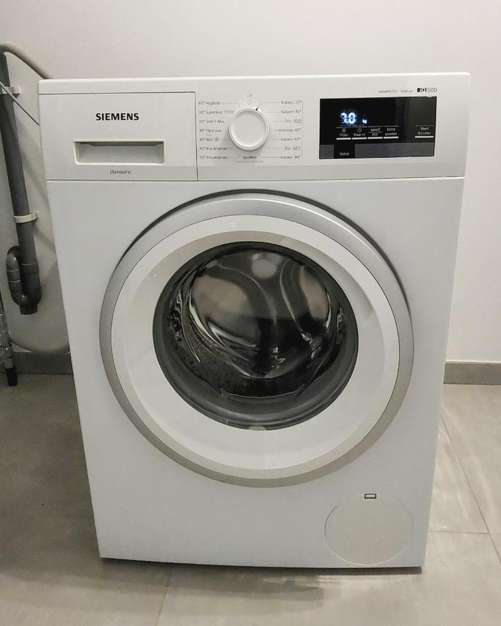 Siemens wasmachine IQ500 iSensoric 7kg, Elektronische apparatuur, Wasmachines, Gebruikt, Voorlader, 6 tot 8 kg, Minder dan 85 cm
