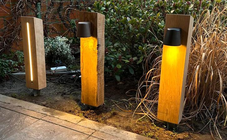 Eiken tuinverlichting, Jardin & Terrasse, Éclairage extérieur, Comme neuf, Aluminium, Enlèvement