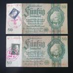2 x 50 Reichsmark Duitsland 1933 jaar set, Postzegels en Munten, Setje, Duitsland, Ophalen of Verzenden