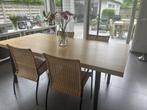 Eettafel en 4 stoelen, Maison & Meubles, Tables | Tables à manger, 100 à 150 cm, Rectangulaire, Enlèvement, Utilisé