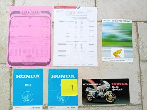 Honda prijslijst folder 1982, Motoren, Handleidingen en Instructieboekjes, Honda, Ophalen of Verzenden
