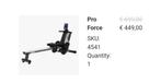 hammer roeimachine Pro Force nieuw in de doos, Ophalen, Nieuw
