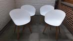 Set van vier stoelen HAY AAC 222 wit + 2 gratis, Gebruikt, Wit, Vier, Moderne