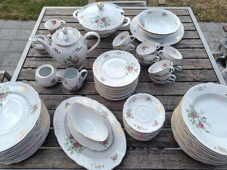 Bareuther Bavaria antiek servies (12-delig), Antiquités & Art, Antiquités | Services (vaisselle) complet, Enlèvement