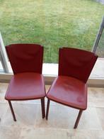 Echte lederen stoelen, Ophalen, Gebruikt, Leer