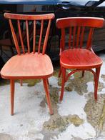 ‼️Vintage spijlen keuken stoelen ‼️, Ophalen, Gebruikt, Rood, Hout