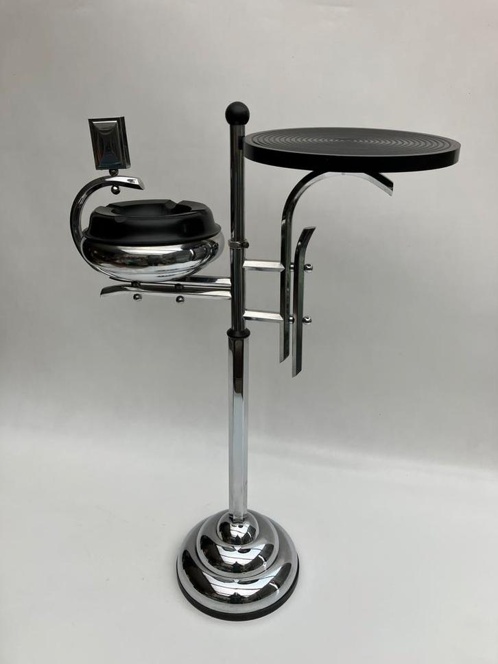 Bijzettafeltje met asbak in Art Deco, Demeyere 1930, Antiek en Kunst, Curiosa en Brocante, Ophalen