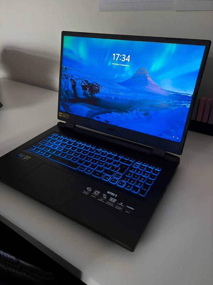 ACER NITRO 5, Computers en Software, Windows Laptops, Zo goed als nieuw, 17 inch of meer, SSD, 16 GB, Azerty, Met videokaart, Gaming