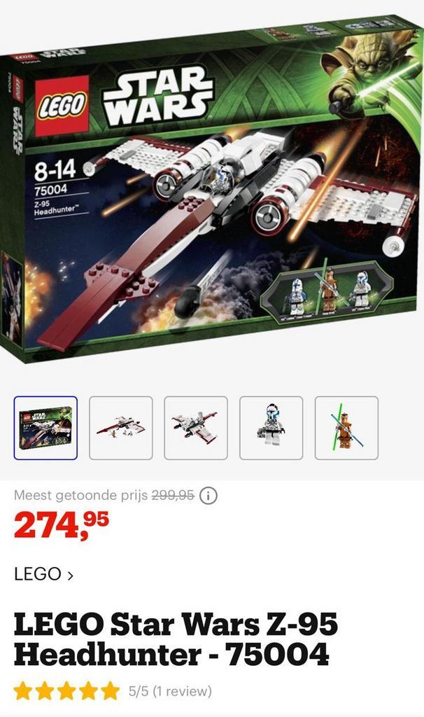 Lego star wars Z-95 Headhunter (75004), Verzamelen, Star Wars, Zo goed als nieuw, Ophalen