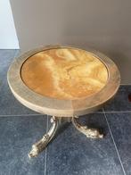 bijzettafel met marmer blad, Overige materialen, Minder dan 55 cm, Gebruikt, Rond
