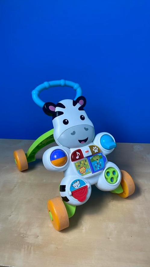 Fisher Price - Zebra loopwagentje, Kinderen en Baby's, Speelgoed | Fisher-Price, Gebruikt, Duw- of Trekspeelgoed, Met licht, Met geluid