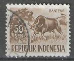 Indonesie 1956/1958 - Yvert 124 - Buffel (ST), Verzenden, Gestempeld