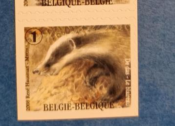5 Nieuwe Postzegels 'BE' : Natuur : De Marterachtigen beschikbaar voor biedingen
