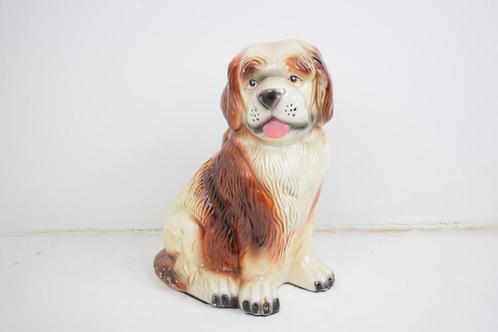 36cm Groot Beeld St. Bernard Puppy Hond Gips, Verzamelen, Beelden en Beeldjes, Gebruikt, Dier, Ophalen