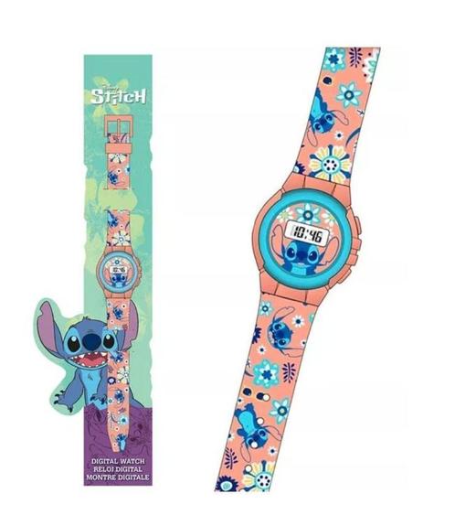 Lilo en Stitch Horloge - Digitaal - Disney, Handtassen en Accessoires, Horloges | Kinderen, Nieuw, Meisje, Roze, Ophalen of Verzenden