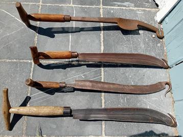 4 Franse paroirs, mes om hout mee te snijden, pers stuk beschikbaar voor biedingen