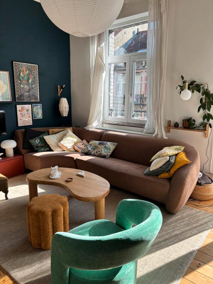 Canape forme organique maron, Maison & Meubles, Canapés | Sofas & Chaises Longues, Utilisé, Enlèvement