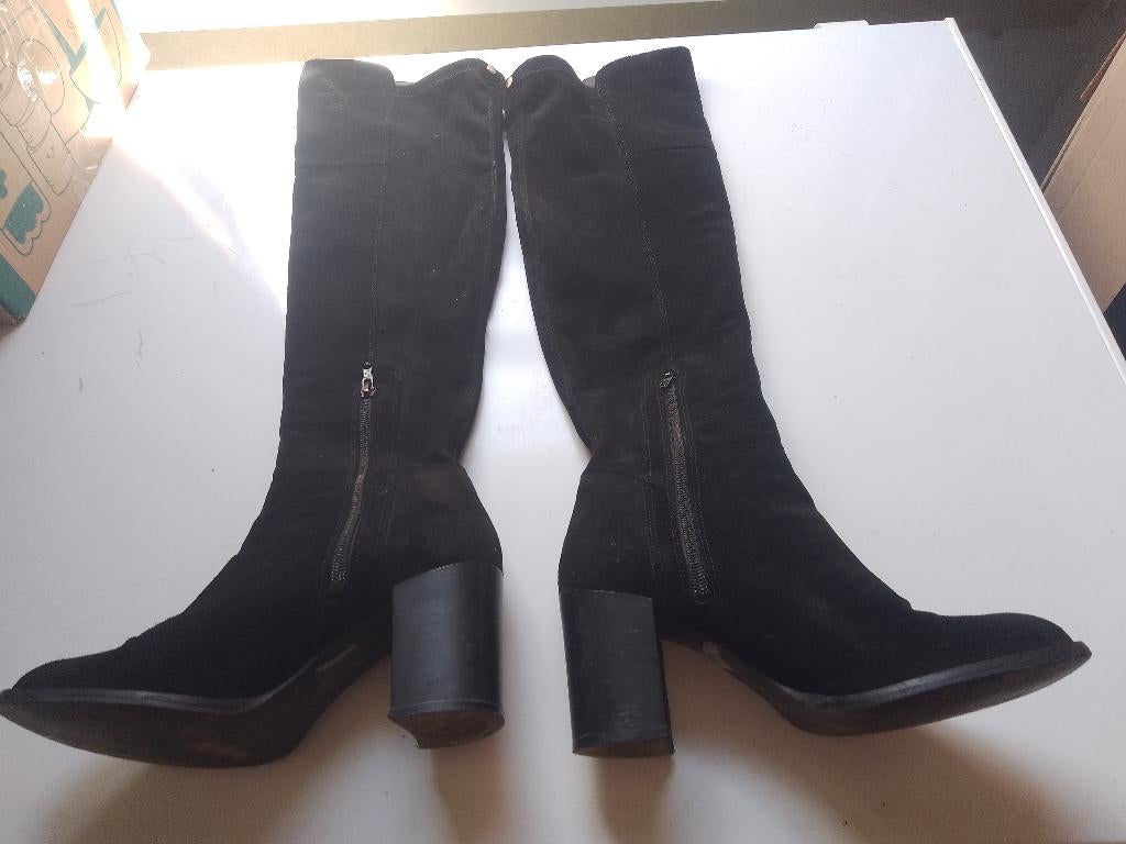 éram maat 37 laarzen zwart velours goede staat, Hoge laarzen, Éram, Verzenden, Zwart