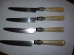 4 anciens couteaux de table inox vintage sixties stainless, Antiquités & Art, Enlèvement ou Envoi