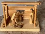 Kleine houten Kerststal (Afrika), Diversen, Kerst, Ophalen of Verzenden, Gebruikt