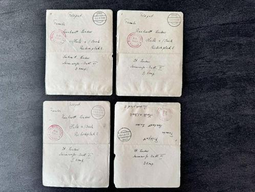 Set van 4 originele veldpostbrieven uit WOI, Verzamelen, Militaria | Algemeen, Landmacht, Overige typen, Ophalen of Verzenden