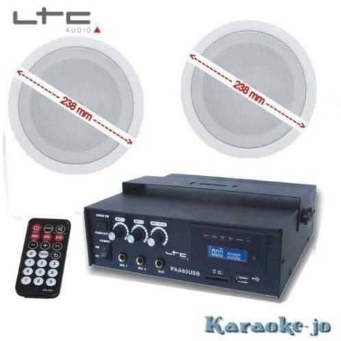 Muziek voor de winkel 60 Watt met 2 plafondspeakers, Audio, Tv en Foto, Stereoketens, Nieuw, Ophalen of Verzenden