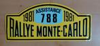 Bouclier de rallye original en aluminium Rallye Monte Carlo, Collections, Enlèvement ou Envoi, Comme neuf, Voitures