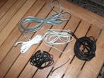 Lot van 6 telefoniekabels RJ11 van verschillende lengte., Ophalen of Verzenden, Gebruikt, Snoer of kabel